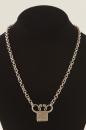 Small Spirit Lock Men Stamped Round Chain