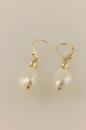White Baroque Pearl Earrings with Peridot