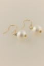 White Pearl Earrings with Apatite