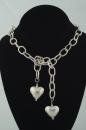 Silver Classic Wrapp with Hammered Hearts