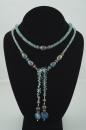 Aquamarine Ace Black Pearl Necklace with Aquamarine Harmony Wrapp