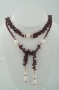 Garnet and Gold Ace Necklace with Garnet and Gold Harmony Wrapp