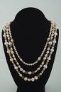 Three Strand Pink Pearl Necklace