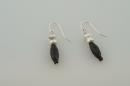 Onyx Earrings with Silver