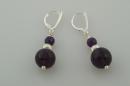 Amethyst Earrings with Silver