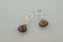 Smokey Quartz Teardrop Earrings with Silver