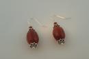 Carnelian Earrings with Bali Silver