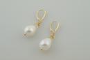 White Pearl Drop Earrings with Pranite