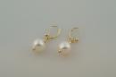 White Pearl Drops with Gold