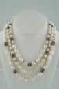 Three Strand White Pearl Necklace