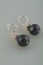 Rose Quartz and Black Pearl Earrings