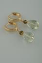 Green Amethyst Teardrop Earrings