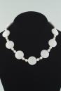 White Jade and 14k Gold Necklace