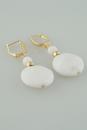 White Jade and 14k Gold Earrings