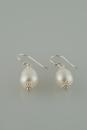 White Pearl Earrings in Sterling