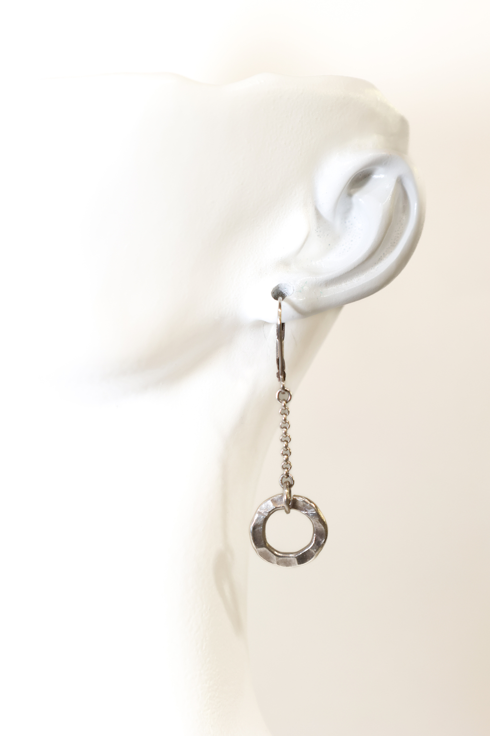 Hammered Circle Dangle