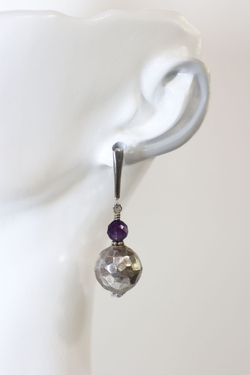 Amethyst on a Hammered Ball