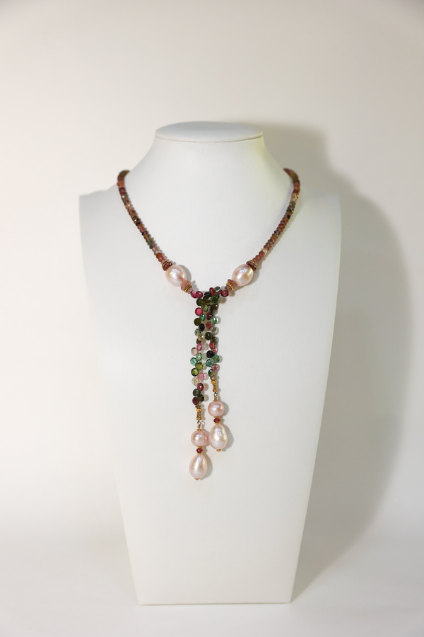 Tourmaline and Pink Pearl Harmony Wrapp