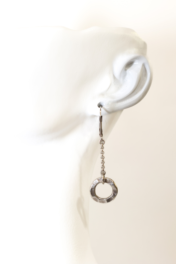 Hammered Circle Dangle