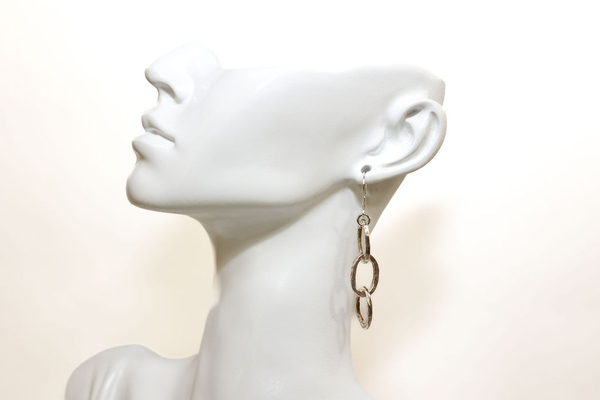 Hammered Oval Dangles