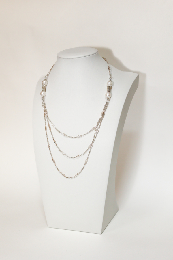 Triple Drape with Pearls