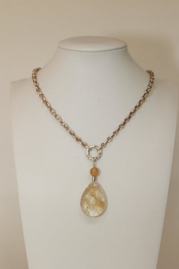 Rutilated Quartz Teardrop