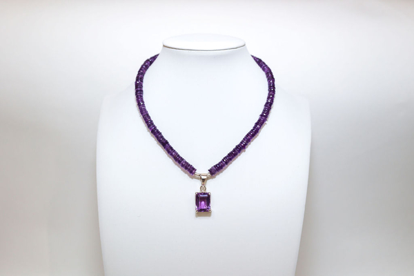 Amethyst Heishi Aurora with Amethyst Drop
