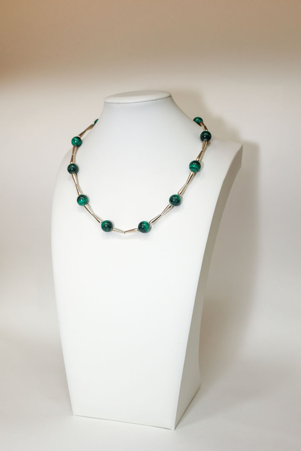 Malachite and Sterling Silver Aurora